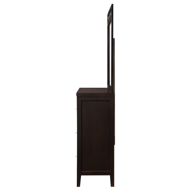 Carlton Contemporary Wood 6-drawer Dresser Cappuccino