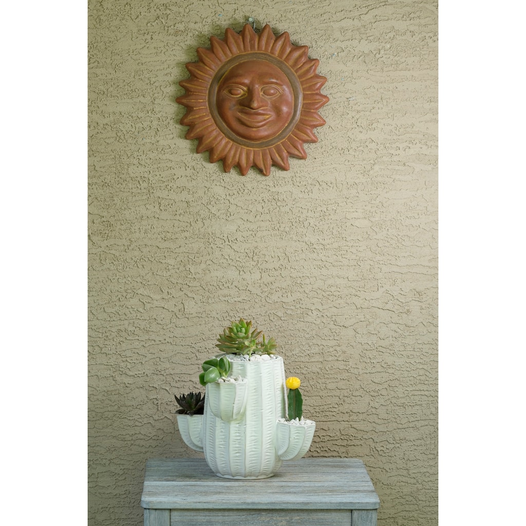 14" Hanging Sol Clay Sun Face
