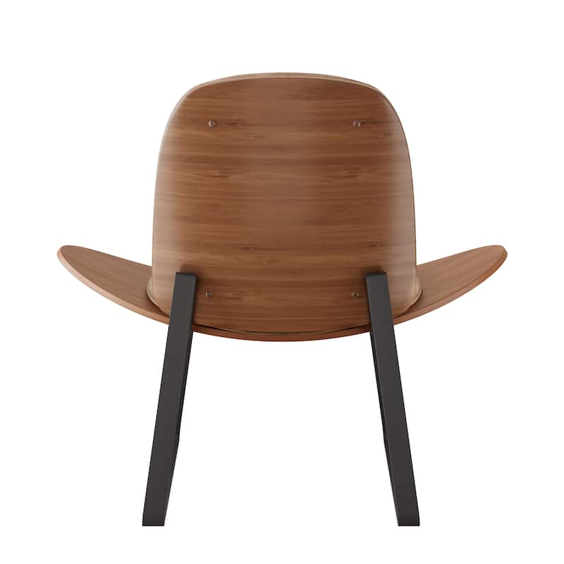 Corvus Mid-century Walnut Finish Accent Lounge Chair