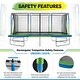 preview thumbnail 5 of 5, Machrus 10'x17' Rectangle Trampoline w/ Premium Top-Ring Enclosure System and Trampoline Basketball Hoop with Ball & Pump - Blue