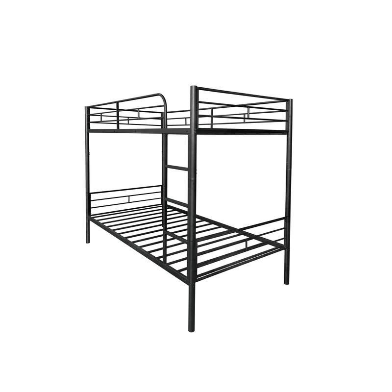 Space-Saving Convertible Twin Over Twin Bunk Bed with Detachable Design