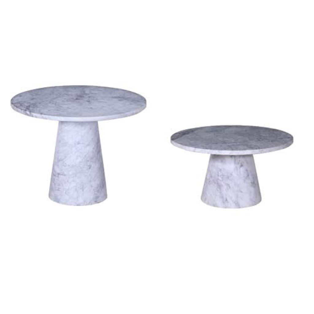 Marble Cone Side Tables - 30.5" - Purple - Set of 2