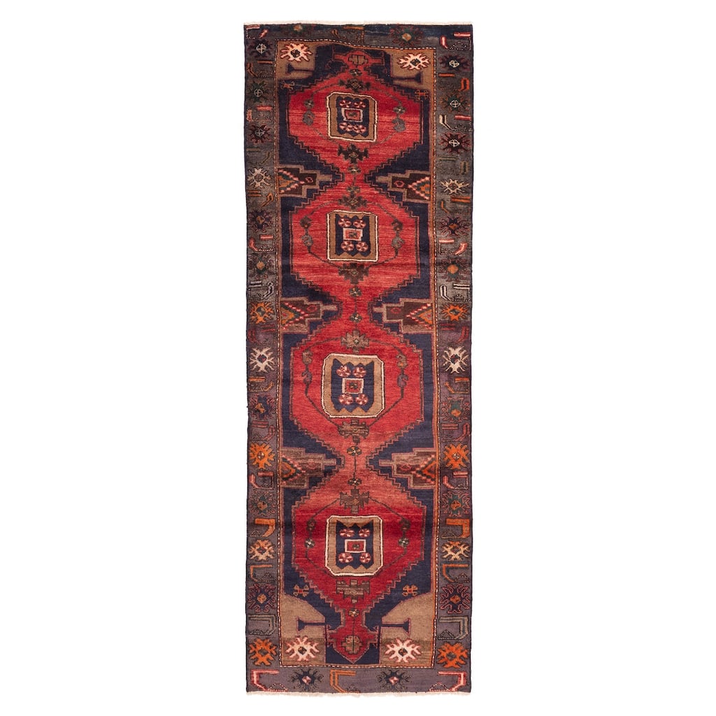 ECARPETGALLERY Hand-knotted Konya Anatolian Red Wool Rug - 3'3 x 12'8