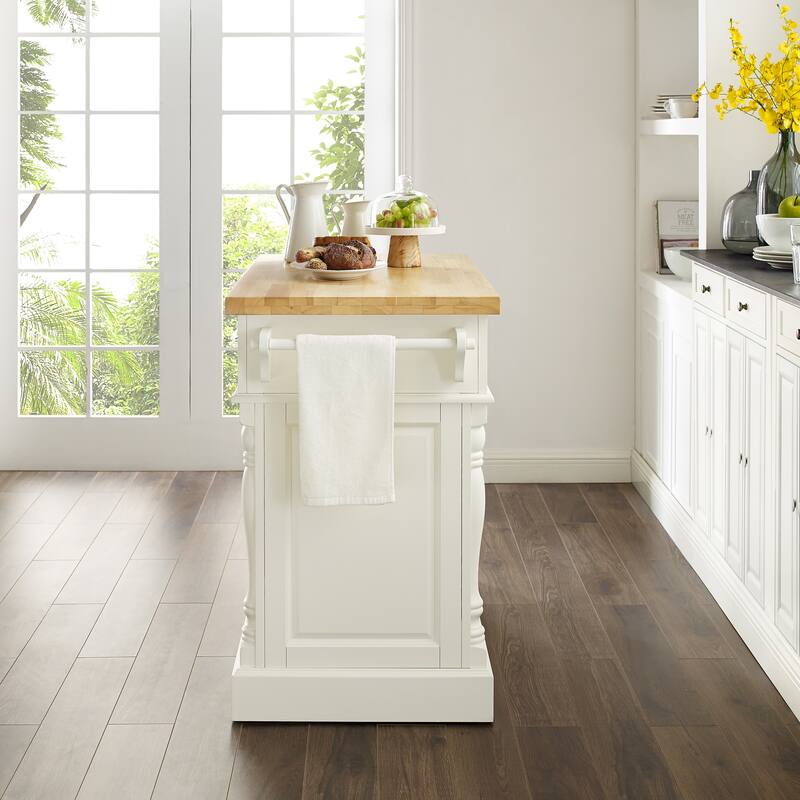 Crosley Oxford Butcher Block Kitchen Island - 47.75 "W x 23 "D x 35.75 "H