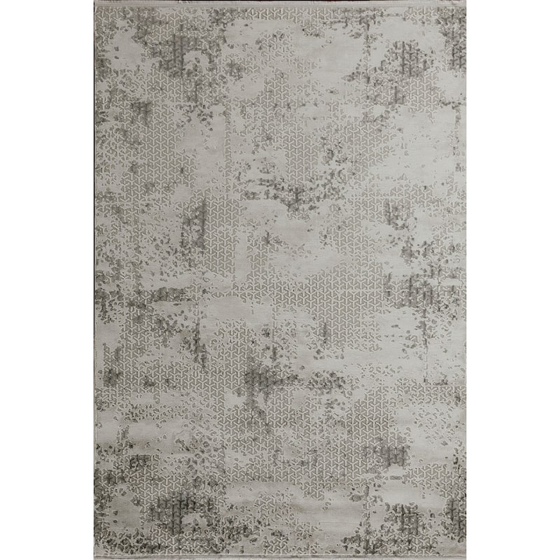 HomeRoots Abstract Contemporary Rectangle Area Rug - 5' X 8'