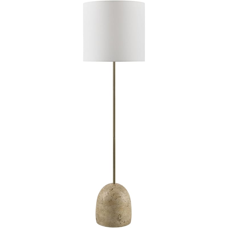 Livabliss Meoble Traditional Accent Floor Lamp - 58"H x 16"W x 16"D - Wheat/White