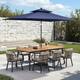 Option Set of 11 - Brown Table with Navy Blue Umbrella