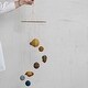 preview thumbnail 2 of 1, Wool Felt Planets Mobile - 12.0"L x 8.0"W x 36.0"H