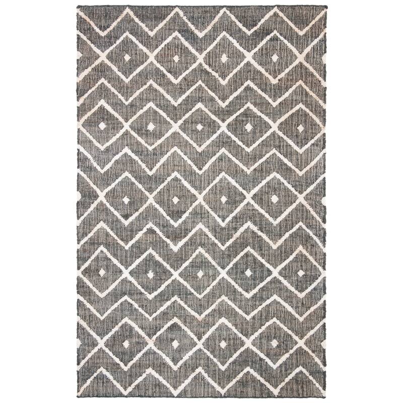 SAFAVIEH Handmade Kilim Fiorinda Flatweave Wool Rug - 6' x 9' - Charcoal/Natural