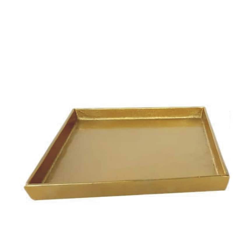 Lg. Alum. Sq. Plate 8.25" x 8.25" Antique Brass - A