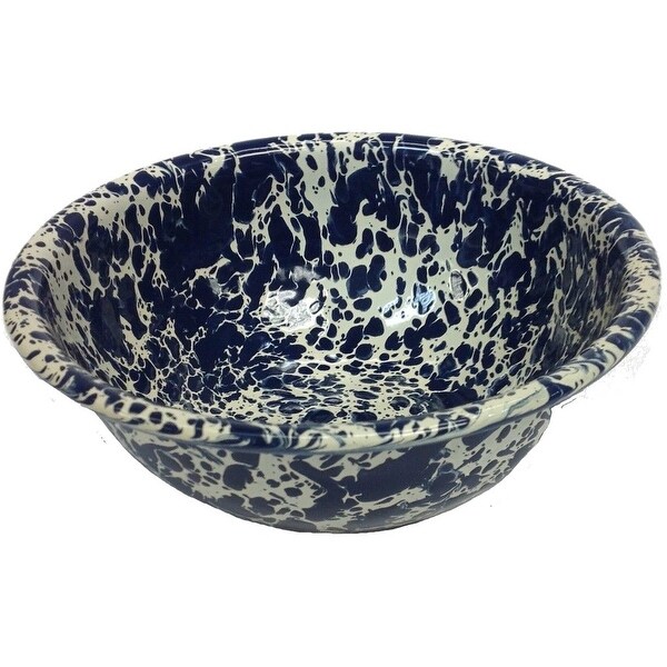 Black /& White Marble 6.25 Crow Canyon Home Enamelware Cereal Bowl Set of 4