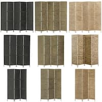 vidaXL Room Divider Water Hyacinth Privacy Screen Folding Side Stand