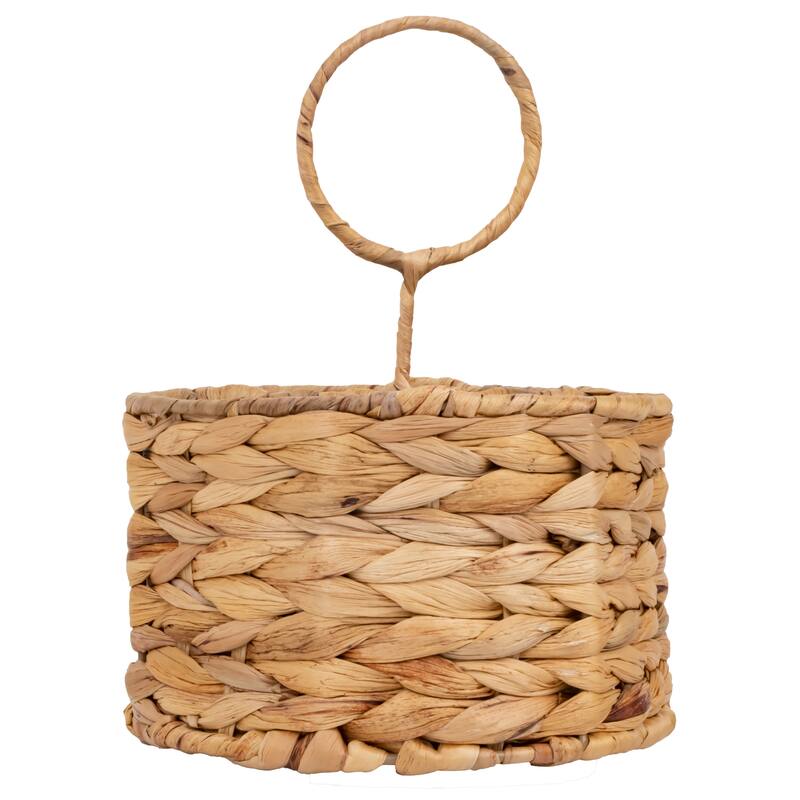 JoJo Fletcher Woven Natural Water Hyacinth Kitchen/Utensil Caddy