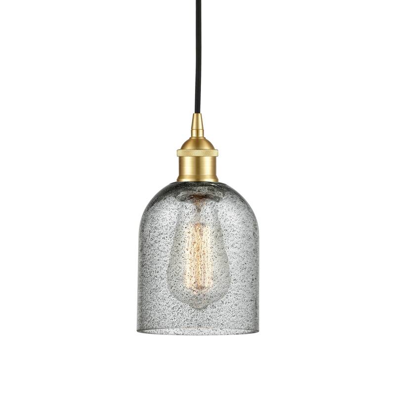 Innovations Lighting 616-1P-10-5 Caledonia Pendant Caledonia 5" Wide - Satin Gold / Charcoal
