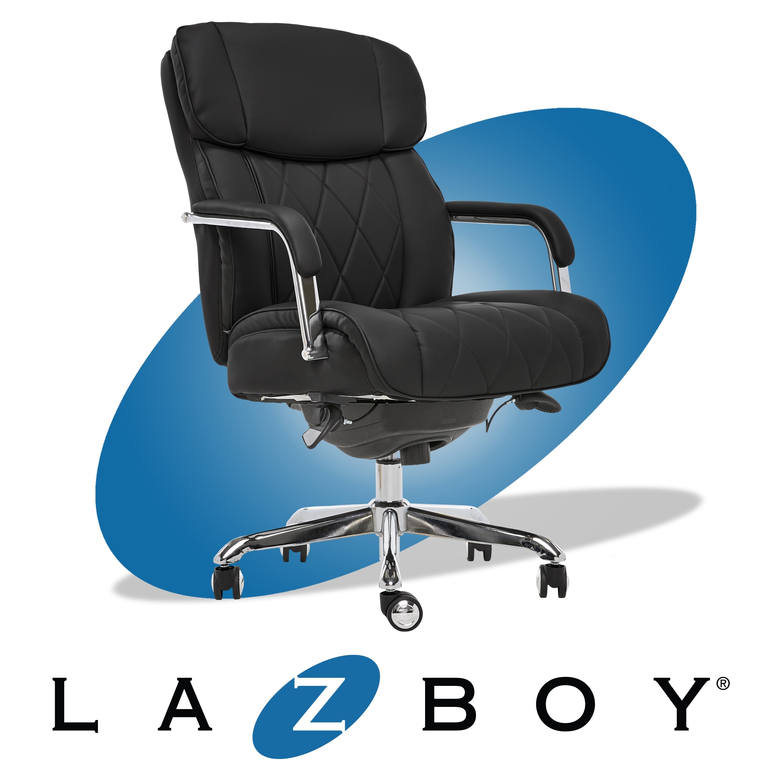 La-Z-Boy Sutherland Quilted Leather Executive Office Chair - High Back with Lumbar  Support - On Sale - Bed Bath & Beyond - 22800496