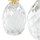 preview thumbnail 7 of 8, Clear Crystal Faceted Pineapple Fruit Decorative Sculpture with Gold Leaves (Set of 3)