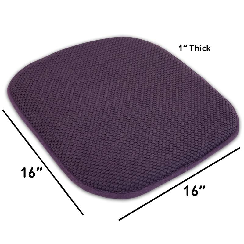 16-in. Square Non-slip Memory Foam Seat Cushions (2 OR 4) - 16 X 16