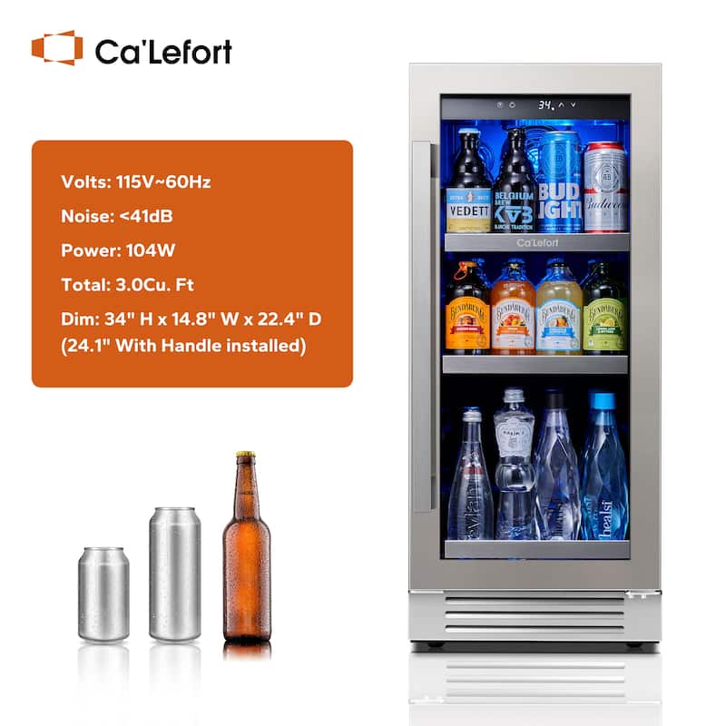 TWO Beverage Refrigerator 160 Can Beverage Cooler Center (Set of 2x15inch) - 30 inch