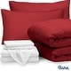 preview thumbnail 61 of 79, Bare Home Bed-in-a-Bag Down Alternative Comforter & Sheet Set Red/White - California King