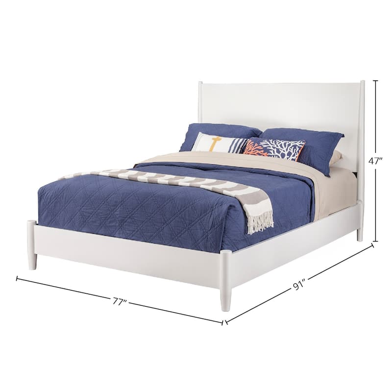 Alpine Furniture Flynn Queen Platform Bed in White