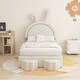 preview thumbnail 4 of 42, Upholstered Velvet Platform Bed with 2 Storage Benches