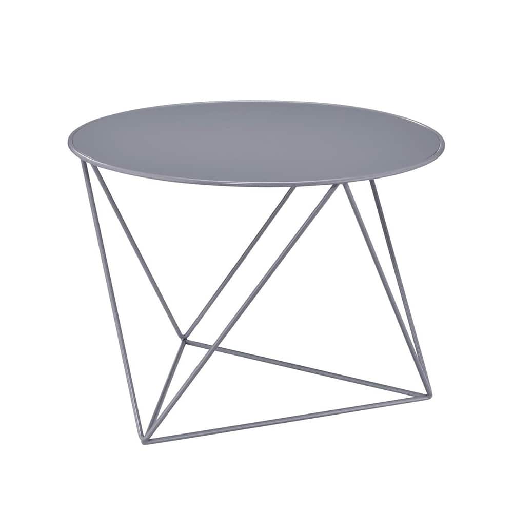 Metal Round Top End Table