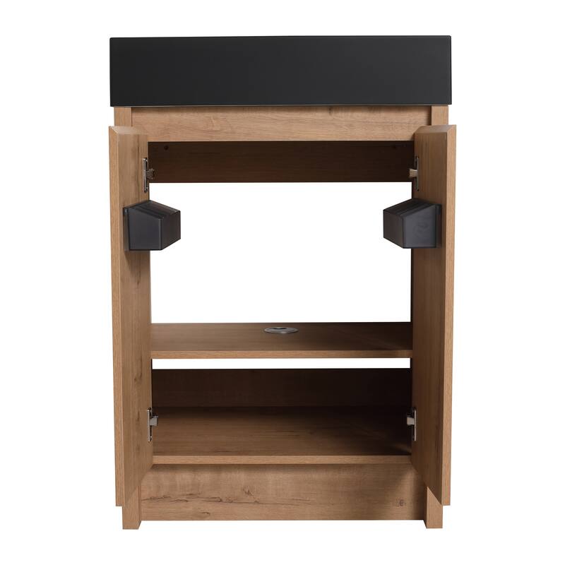 Beingnext 24"/30"/48"/60" Bathroom Vanity with Sink, Freestanding Bathroom Vanity with Soft Close Door and Shelf