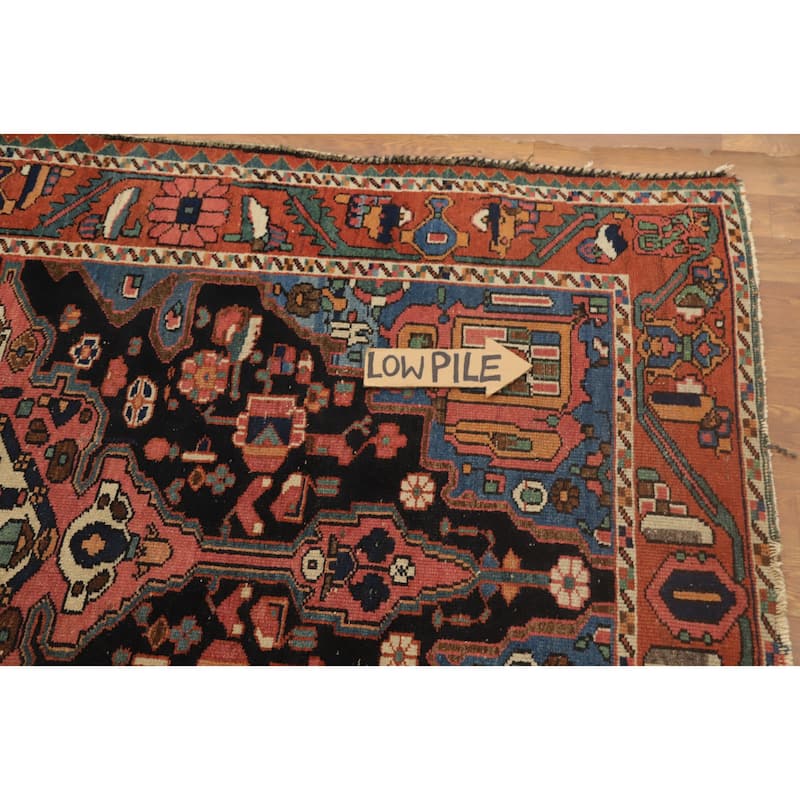 Hand Knotted Oriental 100% Wool Carpet Traditional Medallion Pink Bakhtiari Area Rug - 6' 8'' X 4' 7''
