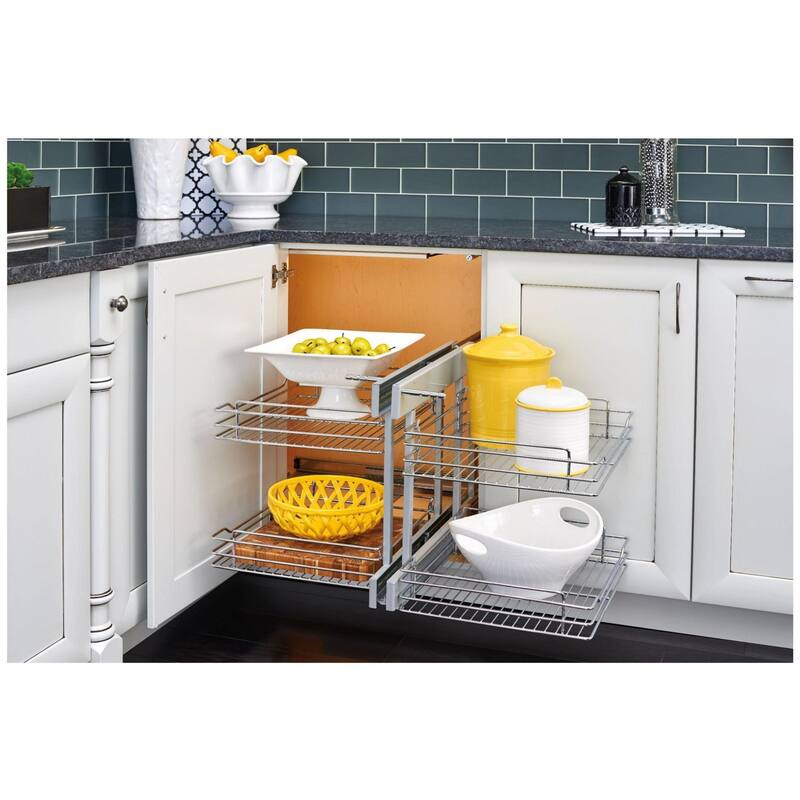 Rev-A-Shelf 5PSP Series Pull Out 2 Tier Blind Corner Kitchen Cabinet