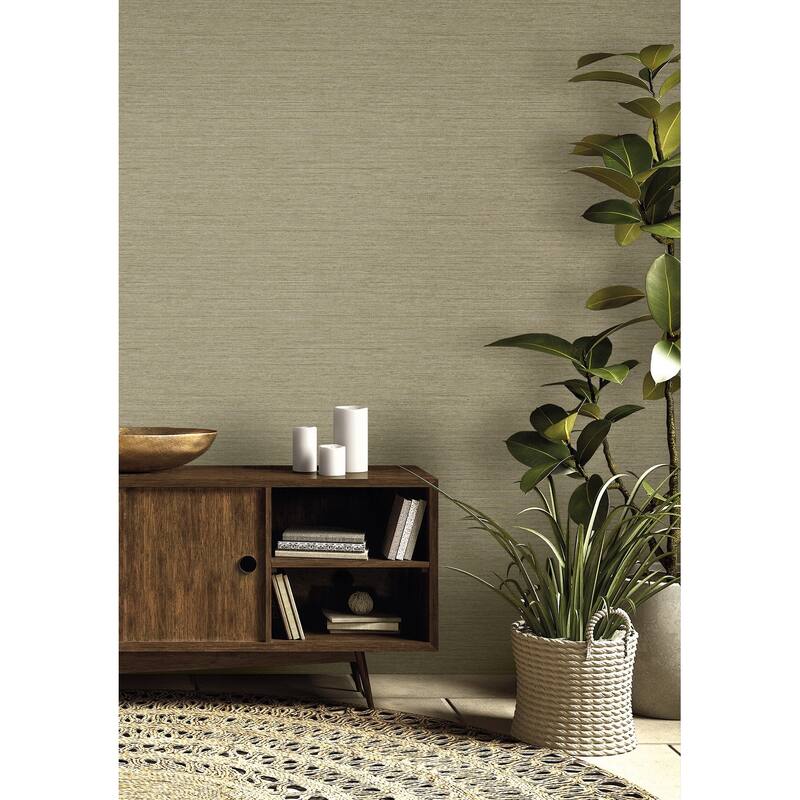 Seabrook Designs Threaded Embossed Vinyl Unpasted Wallpaper