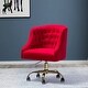 preview thumbnail 4 of 115, Lydia Swivel Height Adjustable Task Chair with Gold Base Red
