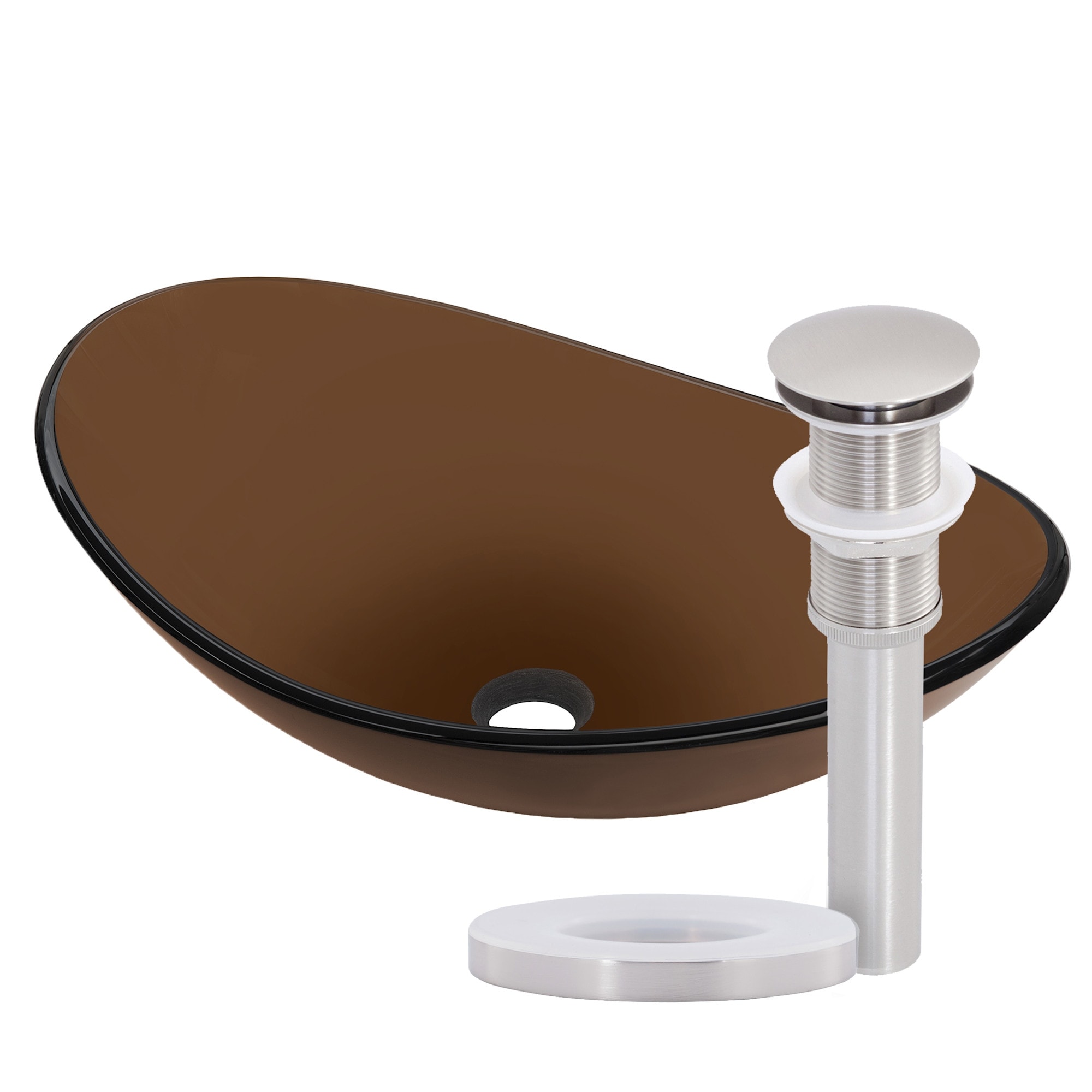 Miseno Oval 21-1/2" Tempered Glass Vessel Bathroom Sink