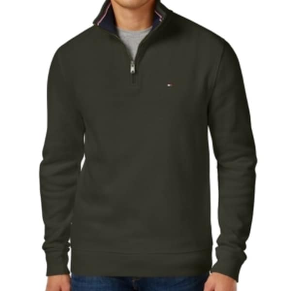Mens green quarter zip sweater
