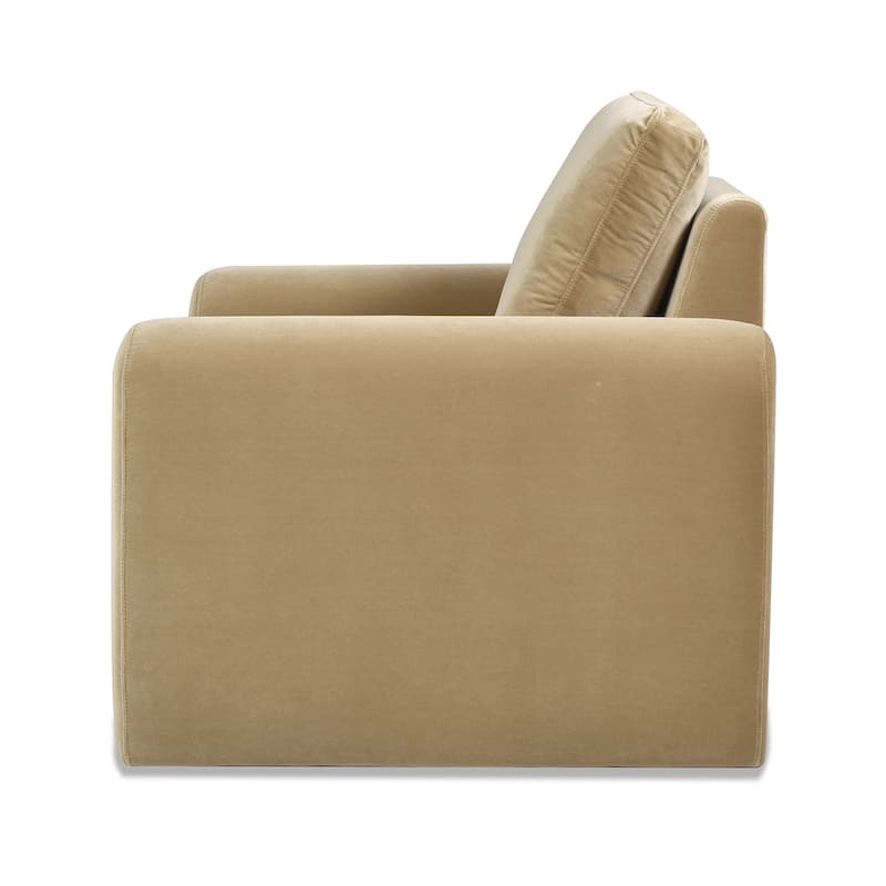 Mason 40" Velvet Fully Upholstered Arched Arm Accent Chair