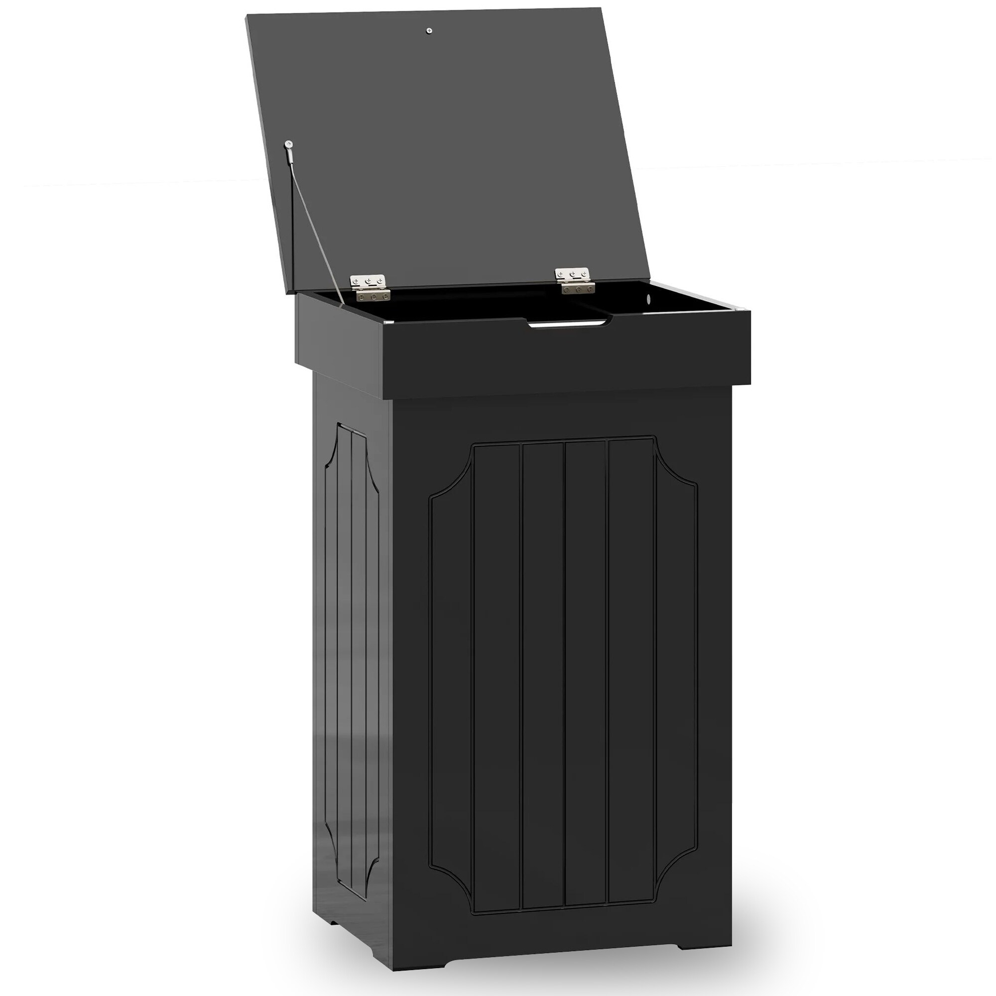 Wooden Recycling Trash Bin, 23 Gallon Kitchen Garbage Can - Bed