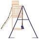 preview thumbnail 15 of 19, vidaXL Swing Set Outdoor Backyard Wooden Playground Equipment for Kids Age 3-8