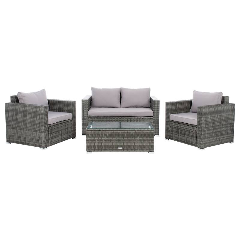 SAFAVIEH Outdoor Living Machie 4-Piece Patio Set.