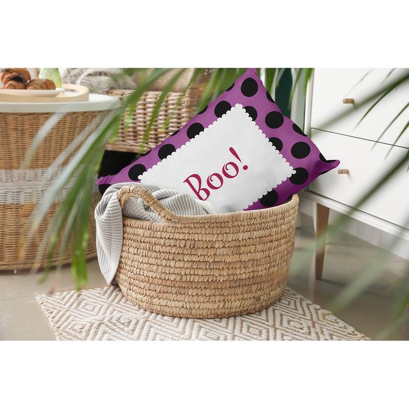 Halloween Boo Dots Accent Pillow