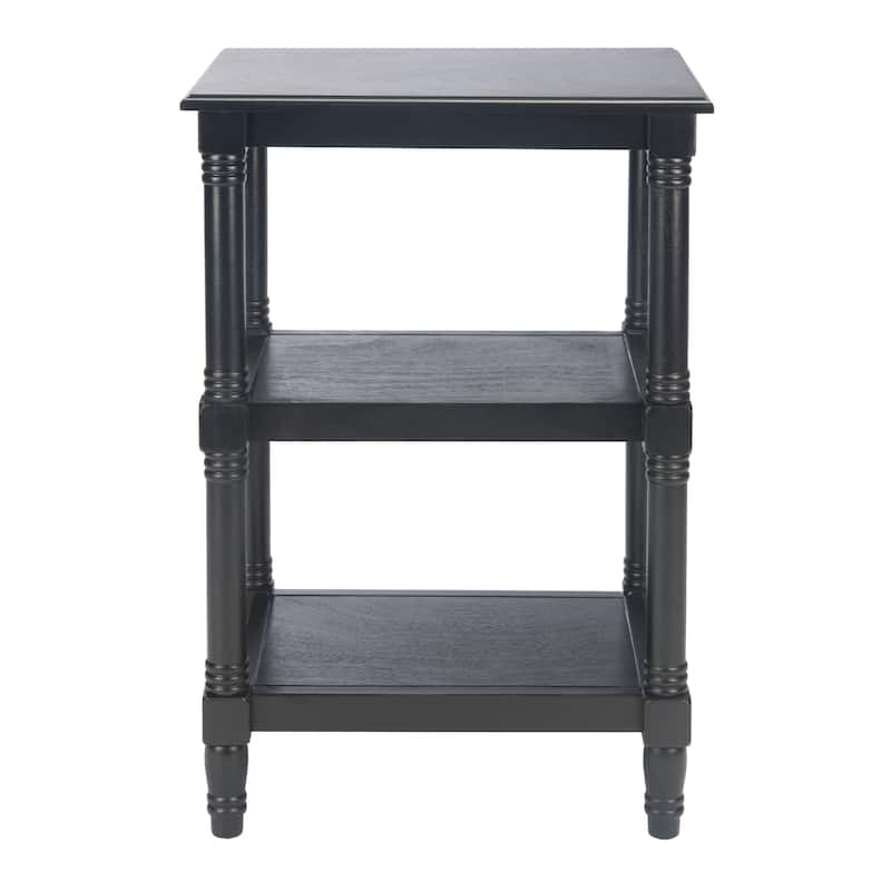 SAFAVIEH Elmira 3-Shelf Accent Table - 19.8" W x 15" L x 30" H - 20Wx15Dx30H - Black