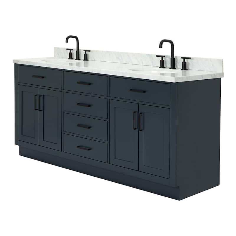 Ariel T073DCWOVO Hepburn 73" Free Standing Double Basin Vanity Set