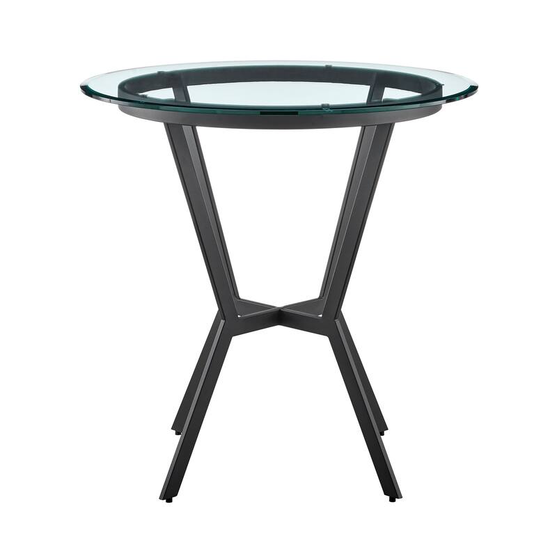 Naomi and Chelsea Counter Height Dining Set in Grey Faux Leather