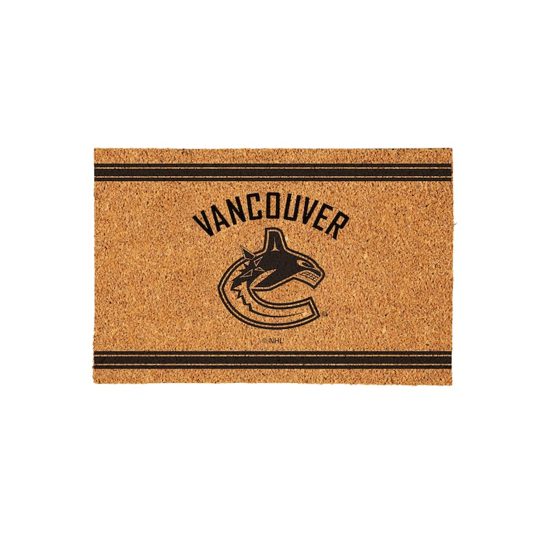 Vancouver Canucks Monochrome Indoor/Outdoor Coir Door Mat