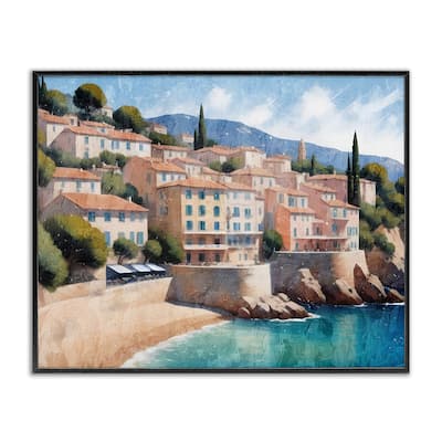Stupell Charming Coastal Architecture Framed Giclee Art Design By Kim Allen