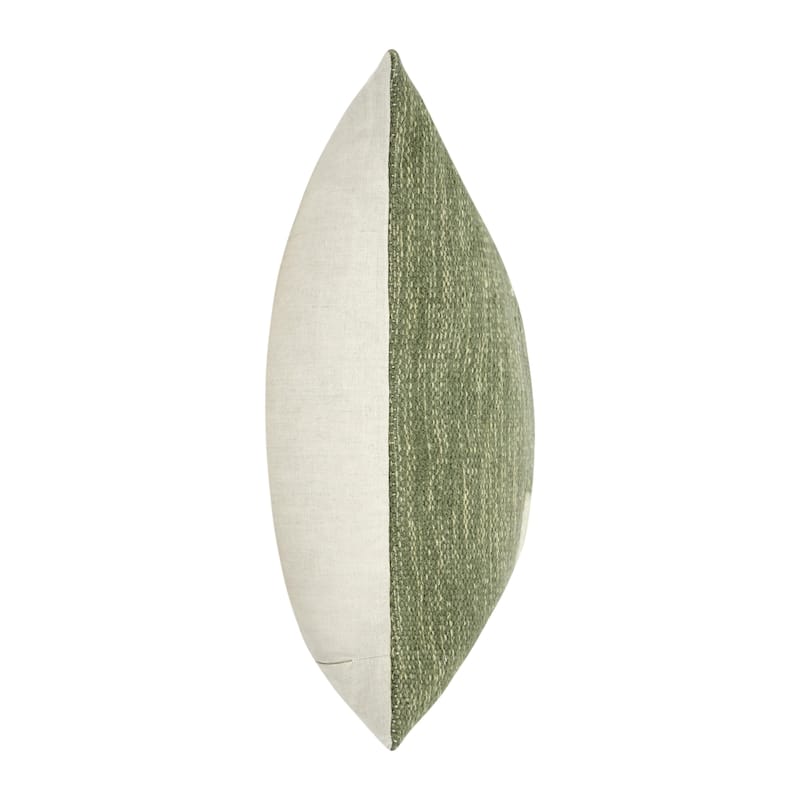 Villa by Classic Home Kass Woven Fabric Color Block Throw Pillow