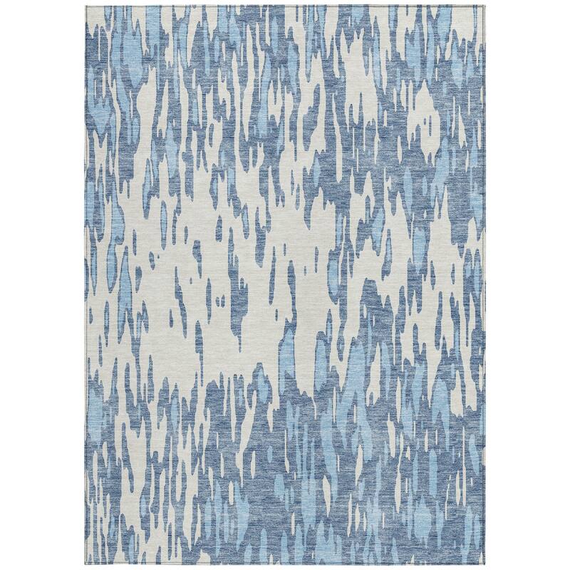 HomeRoots Abstract Transitional Rectangle Outdoor Rug
