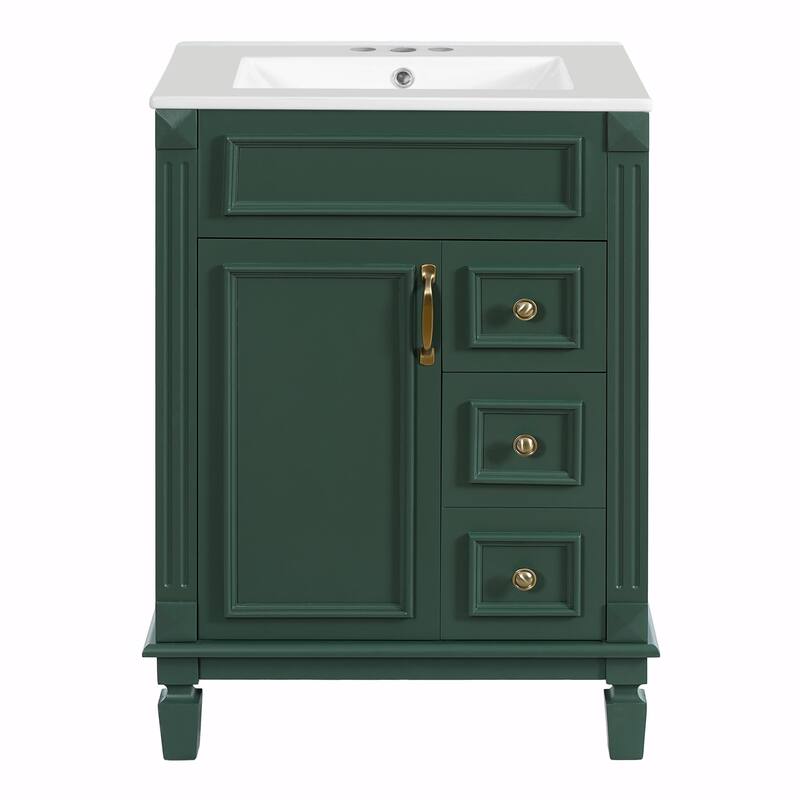 24" Bathroom Vanity with Ceramic Sink