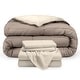 preview thumbnail 43 of 54, Bare Home Down Alternative Reversible Bed in a Bag Sand/Taupe, Sheets: Sand - Full