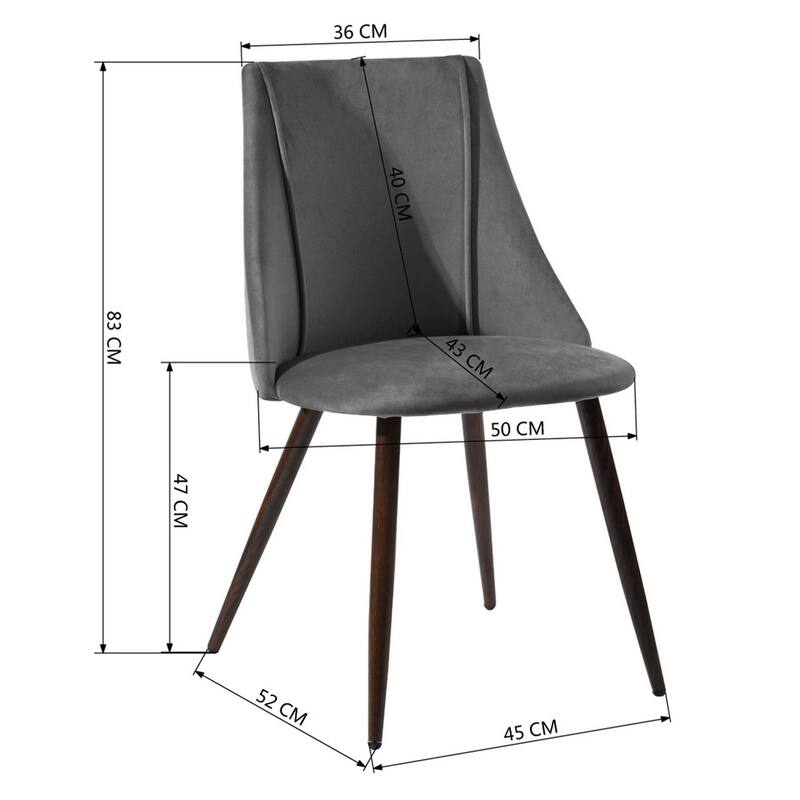 Velvet Upholstered Dining Chair Side Chair for Waiting Reception Room