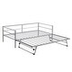 preview thumbnail 15 of 14, Industrial Twin Size Metal Daybed with Adjustable Pop Up Trundle