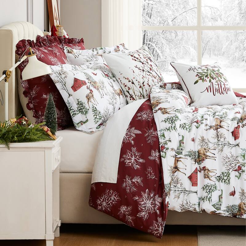 White Christmas 7-Piece Holiday Comforter Set